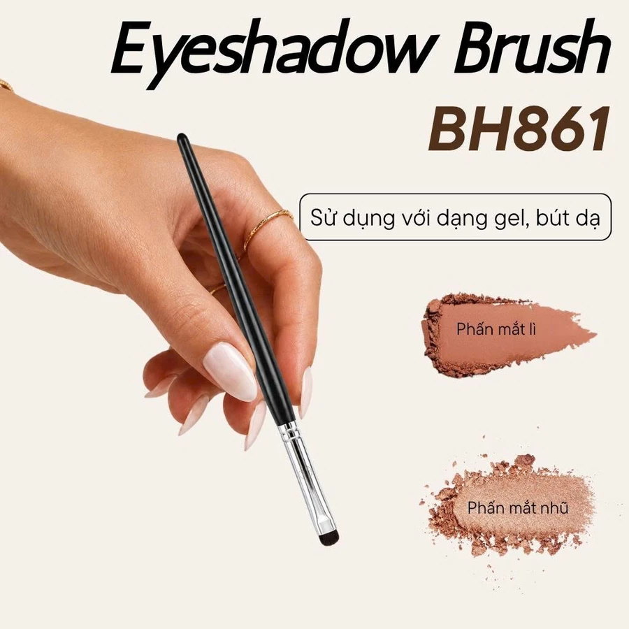 Cọ Tán Màu Mắt Nhỏ - Cọ Nhấn - Viền Đuôi Mắt Dễ Xài Lông Bám Phấn BH Cosmetics Eyeshadow Brush BH861